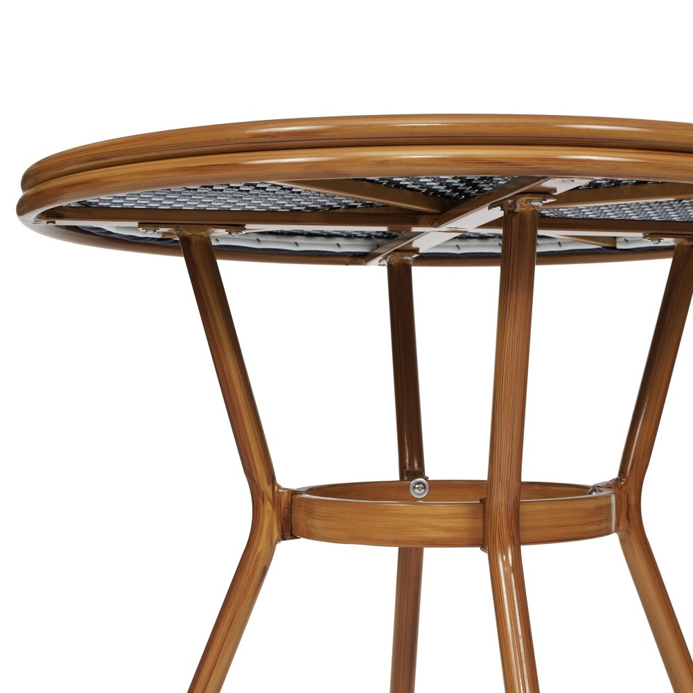 Indoor/Outdoor Commercial Bistro Set with Table and Four Chairs