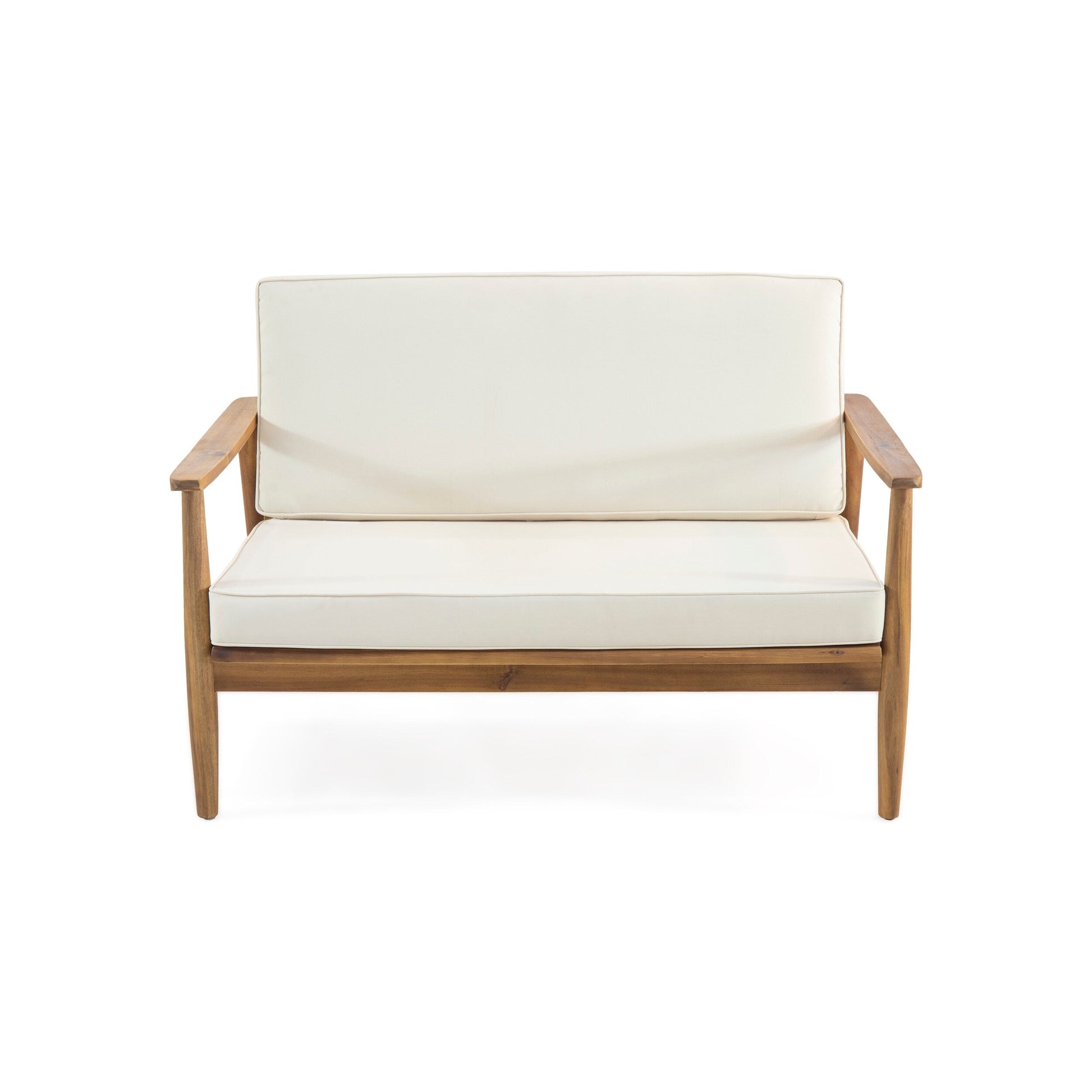 Willowbrook Outdoor Acacia Wood 4 Seater Chat Set by Christopher Knight Home