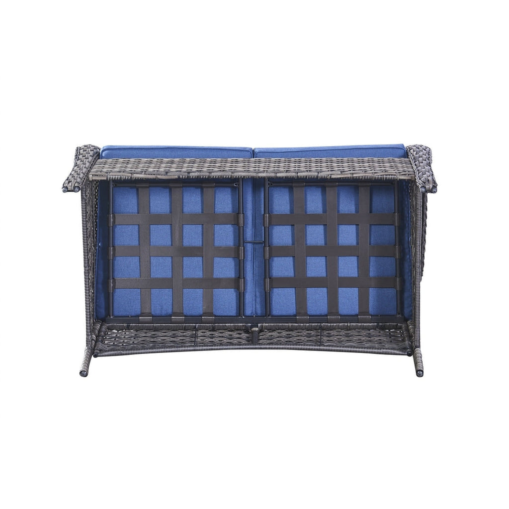 Gymojoy Outdoor Loveseat Wicker Sofa Set Rattan Sofa