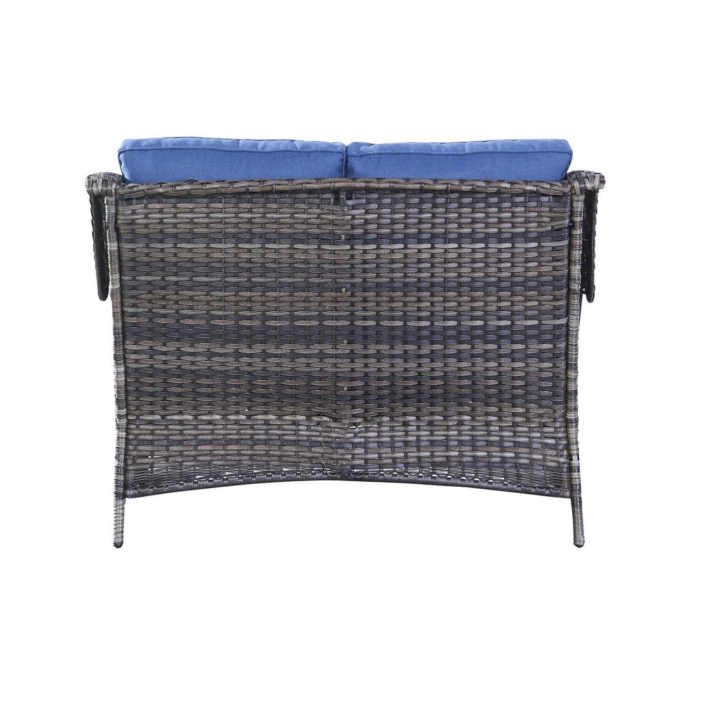 Gymojoy Outdoor Loveseat Wicker Sofa Set Rattan Sofa
