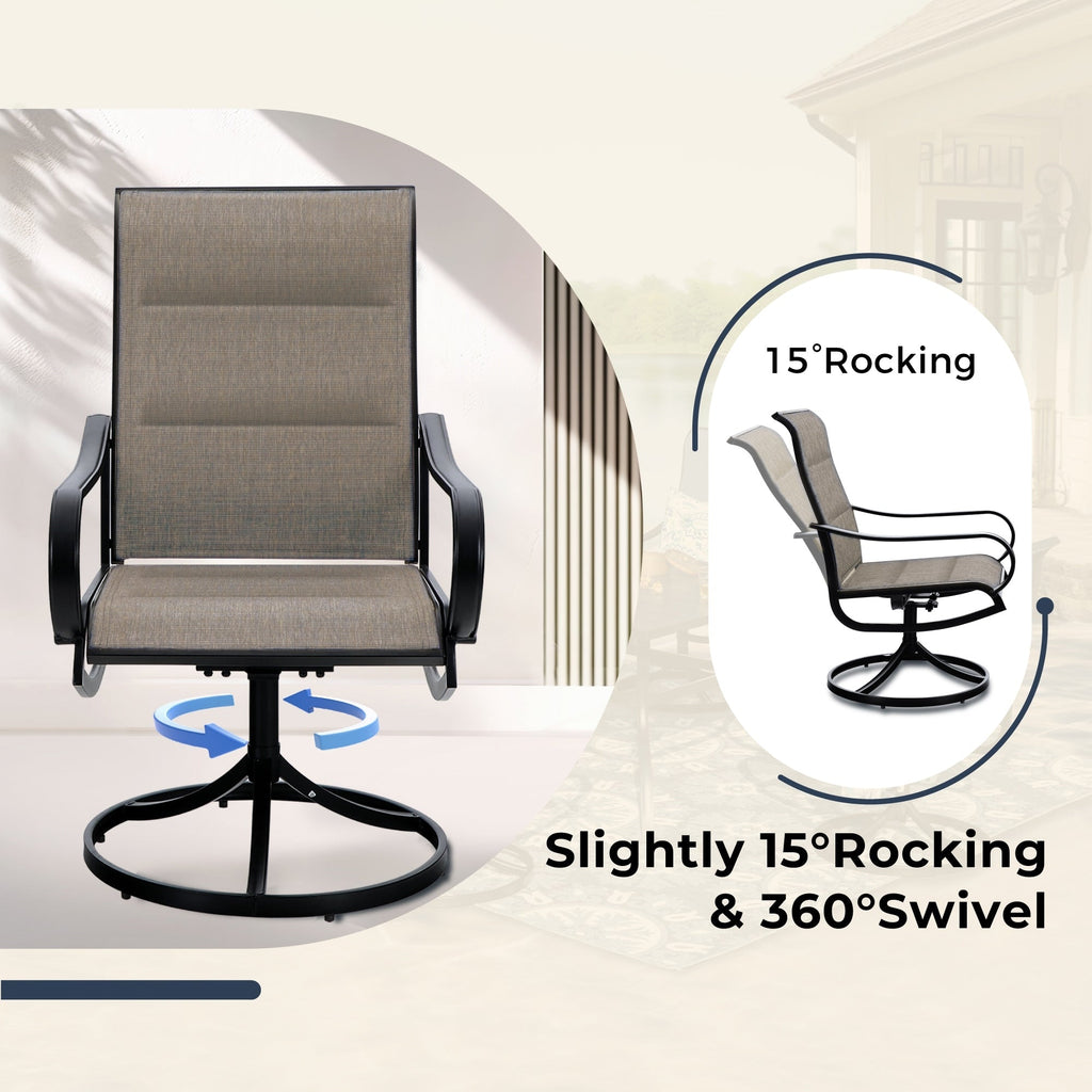 MAISON ARTS 8 PCS Patio Dining Set with 13ft Patio Umbrella