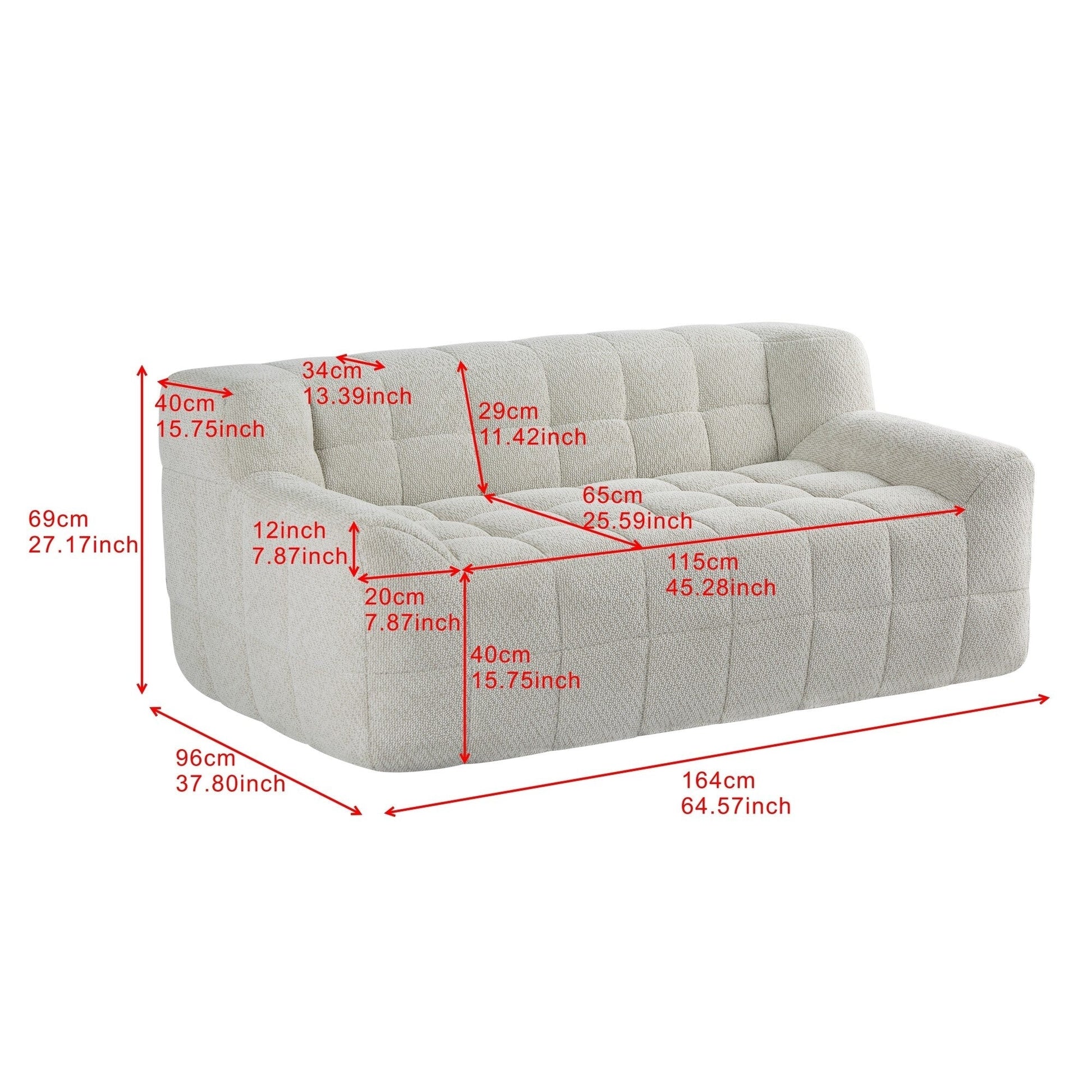 Full Compression Sofa Simplified Style Modular Sofa