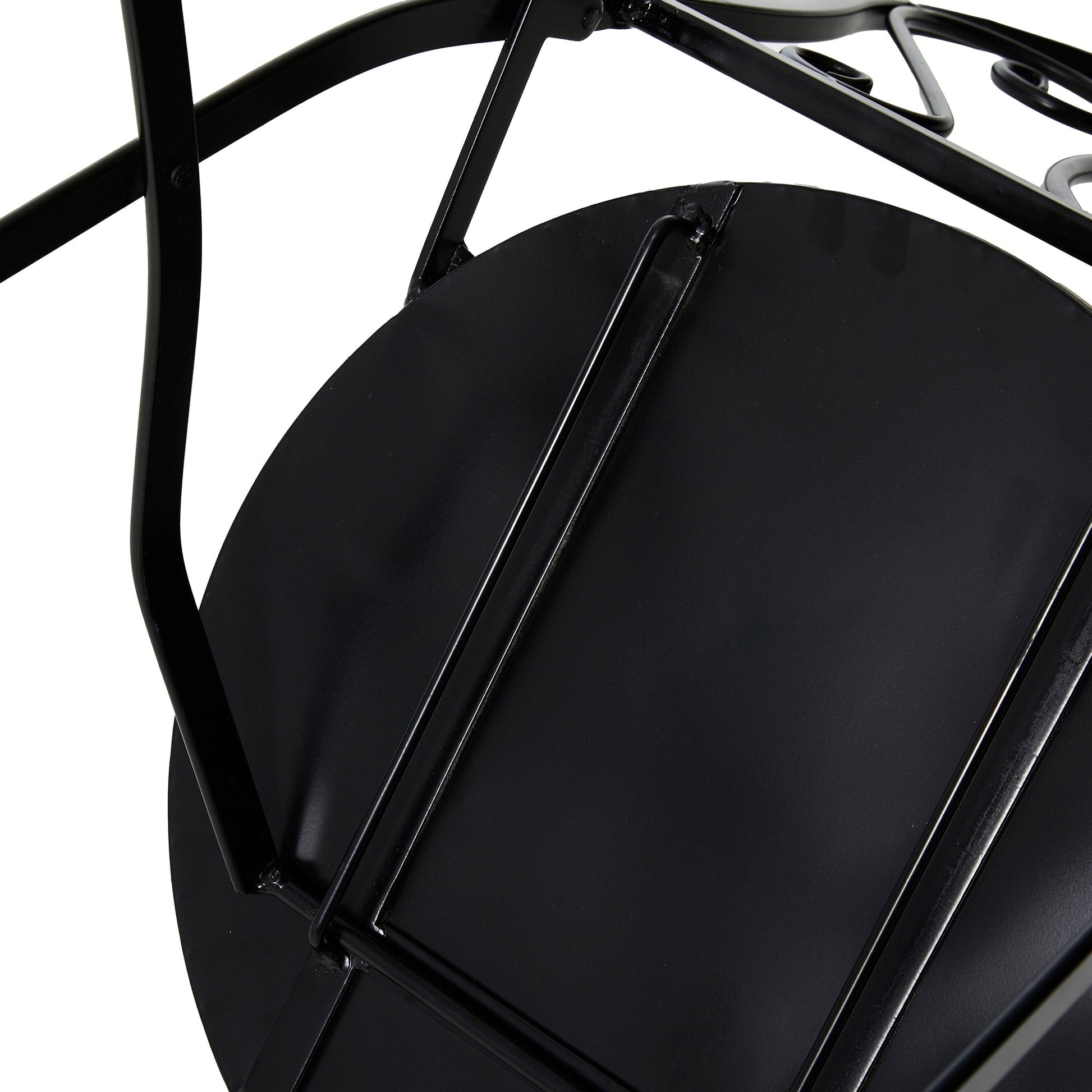 Glitzhome Outdoor Metal Folding Bistro Set 3PCS Patio Table Chairs