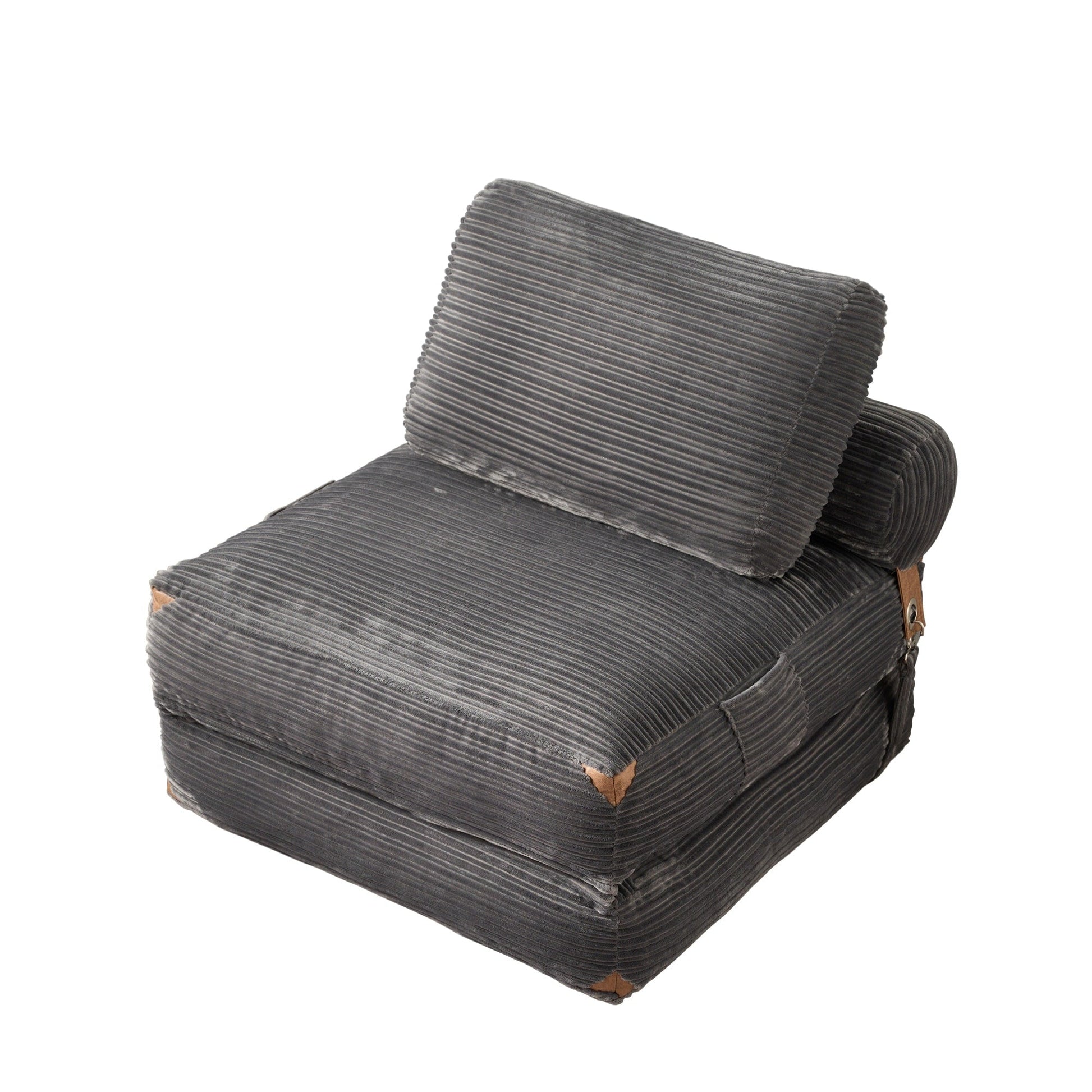 HOOOWOOO Modern Corduroy Fabric Folding Sofa Couch