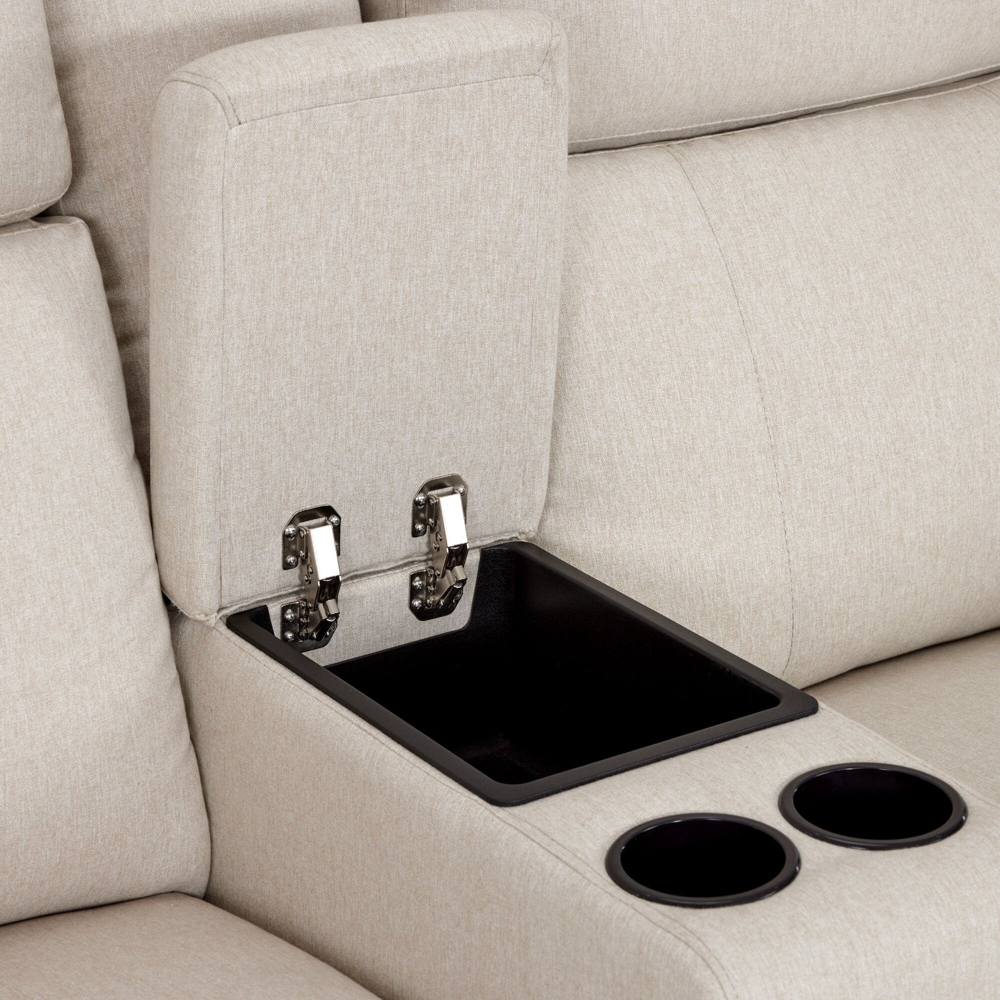 MCombo 60.2 Power Loveseat Recliner Sofa with Massage and Dual Heating, Adjustable Headrest, USB & Type C Port, Fabric