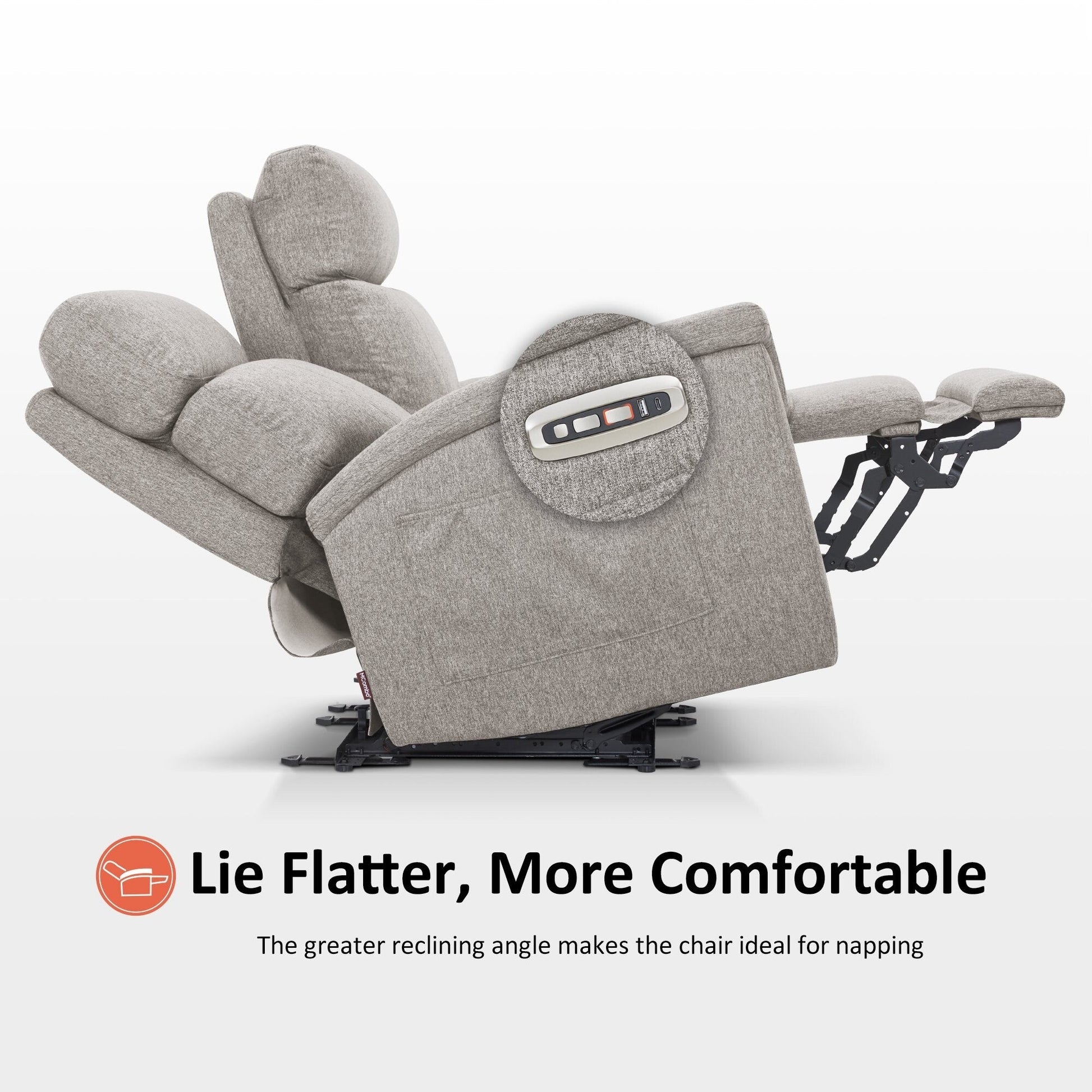 MCombo 60.2 Power Loveseat Recliner Sofa with Massage and Dual Heating, Adjustable Headrest, USB & Type C Port, Fabric