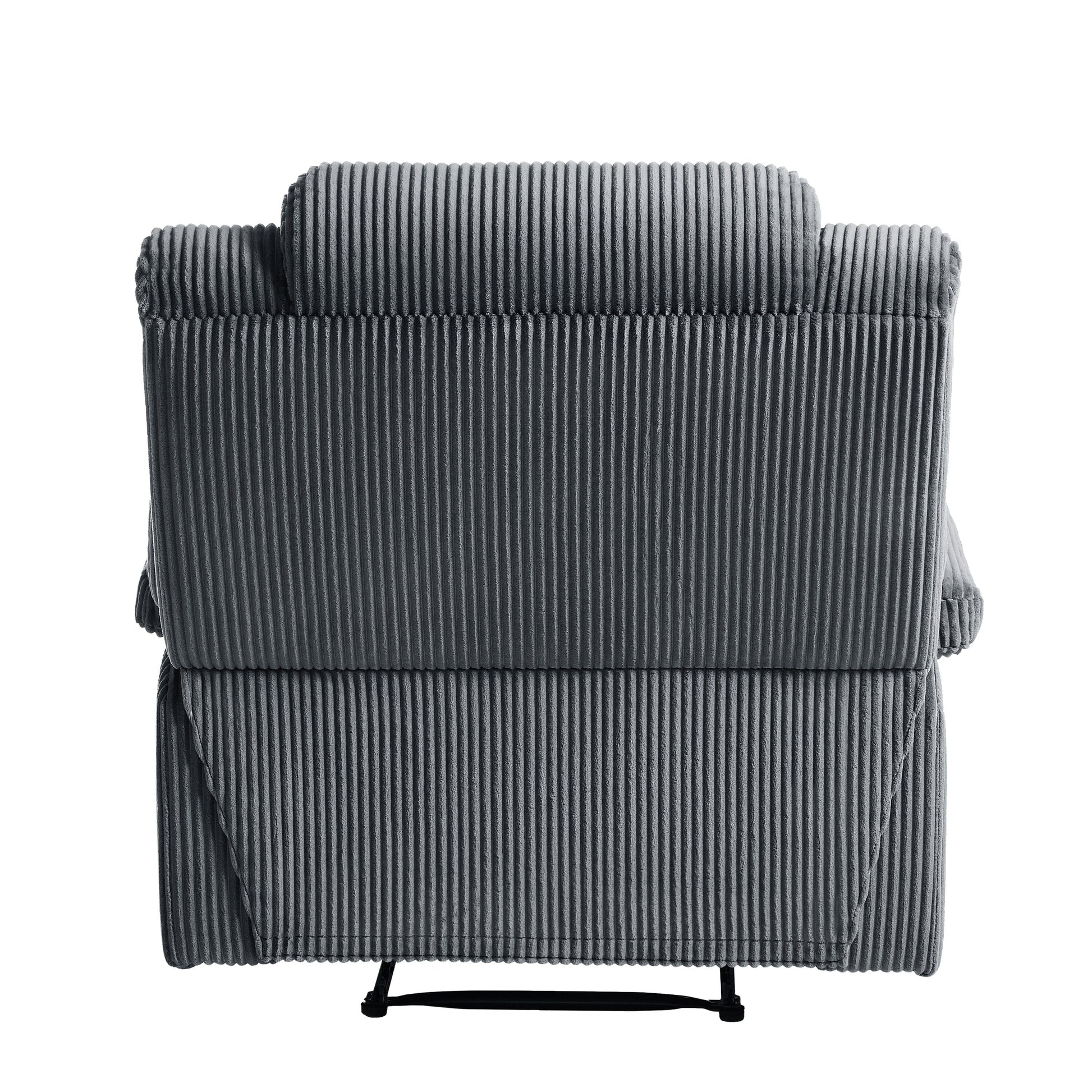 Modern Corduroy Manual Recliner Chair, Lounger Adjustable Recliners with Wide Armrest