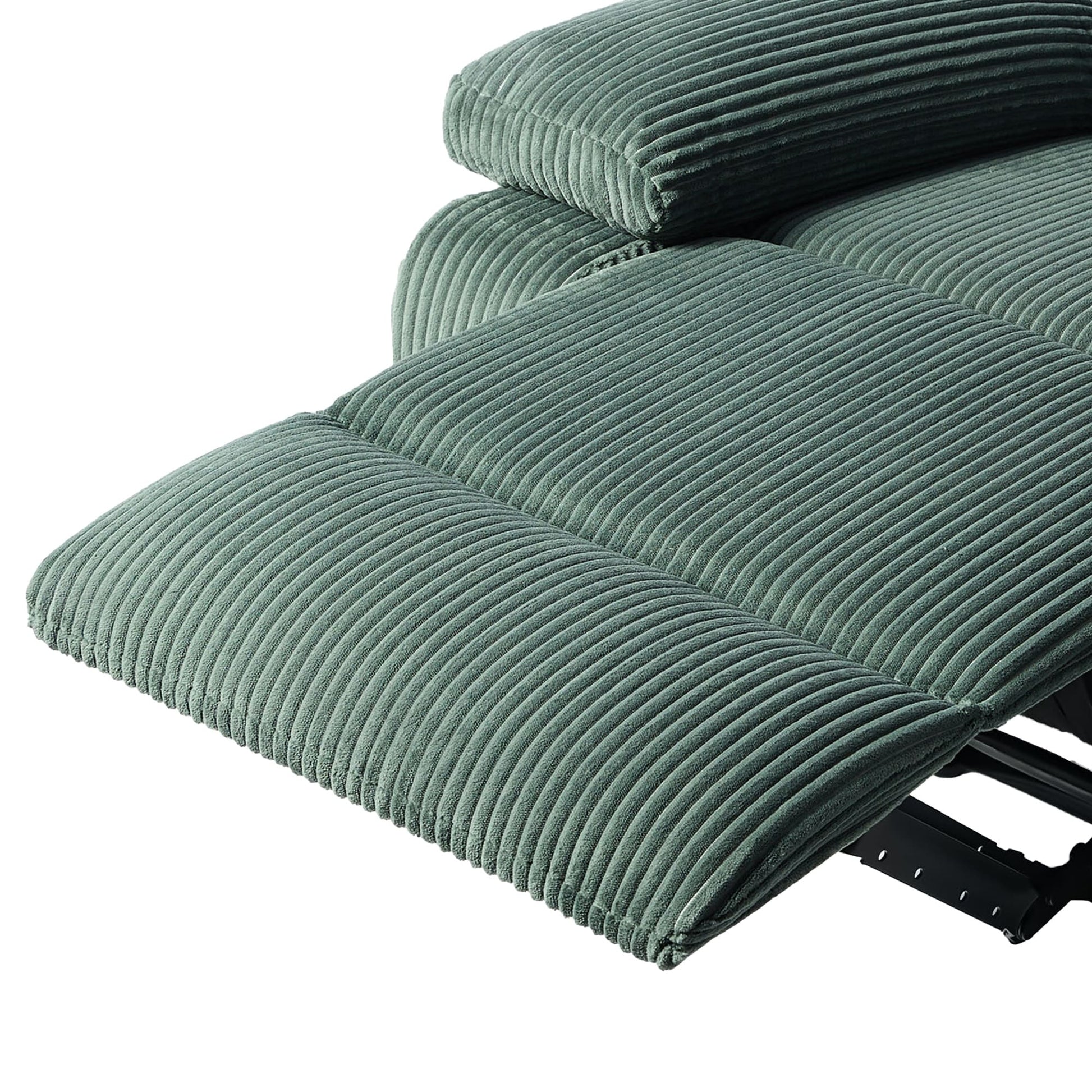 Modern Corduroy Manual Recliner Chair, Lounger Adjustable Recliners with Wide Armrest
