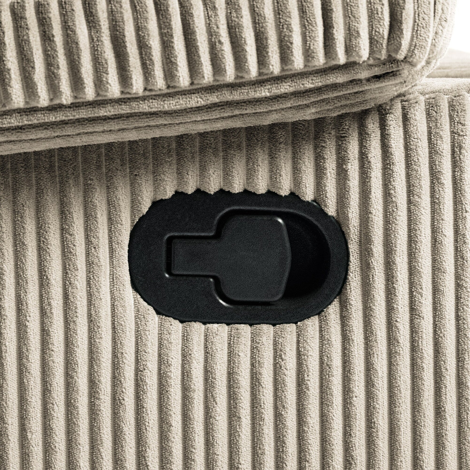 Modern Corduroy Manual Recliner Chair, Lounger Adjustable Recliners with Wide Armrest