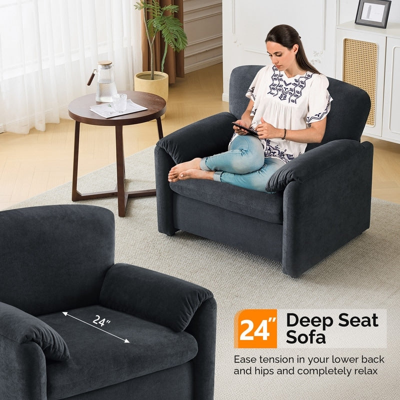 Modern Elephant Ears Armchair Accent Sofa Comfortable Seating for Living Room & Bedroom