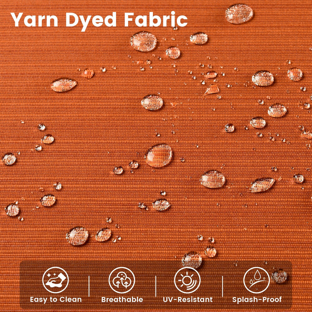 OVIOS 9 Pieces Outdoor Wicker Swivel Chair Set With Fire Table