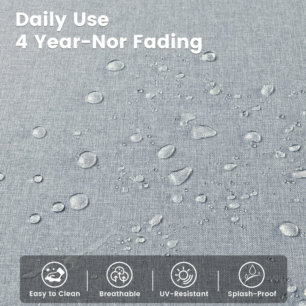 OVIOS 9 Pieces Outdoor Wicker Swivel Chair Set With Fire Table