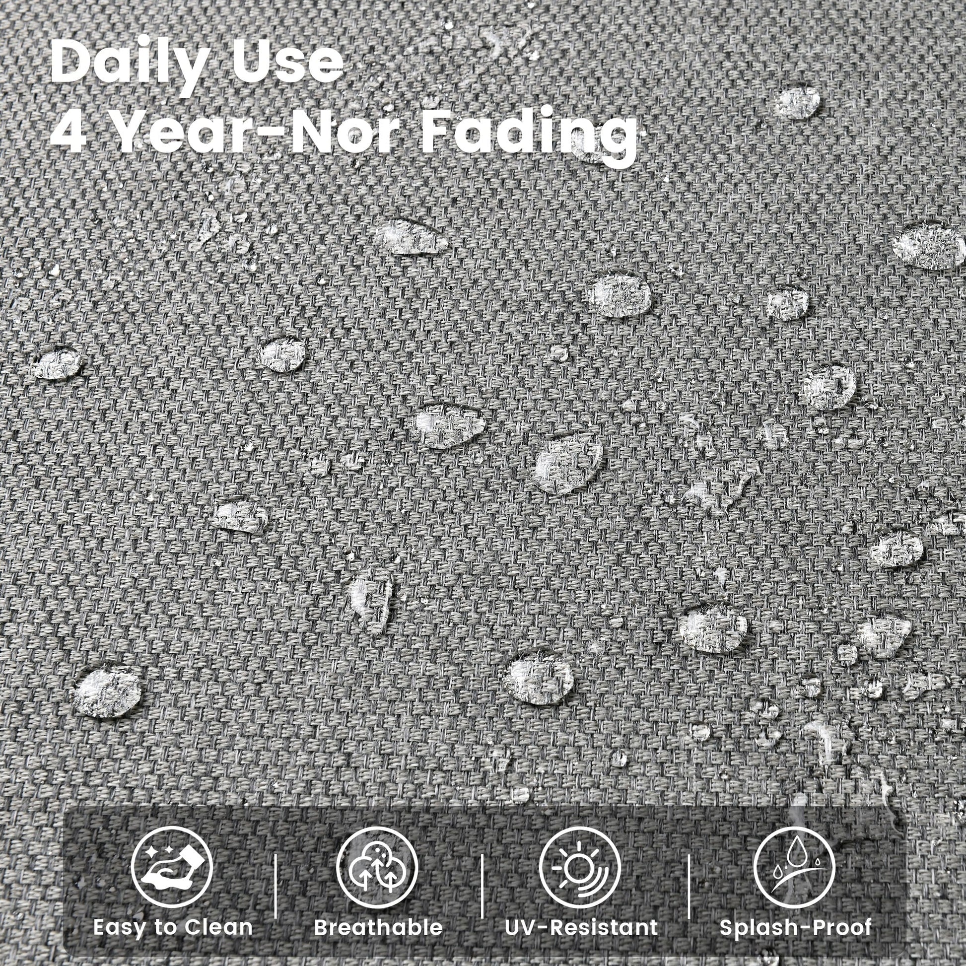 OVIOS 9 Pieces Outdoor Wicker Swivel Chair Set With Fire Table