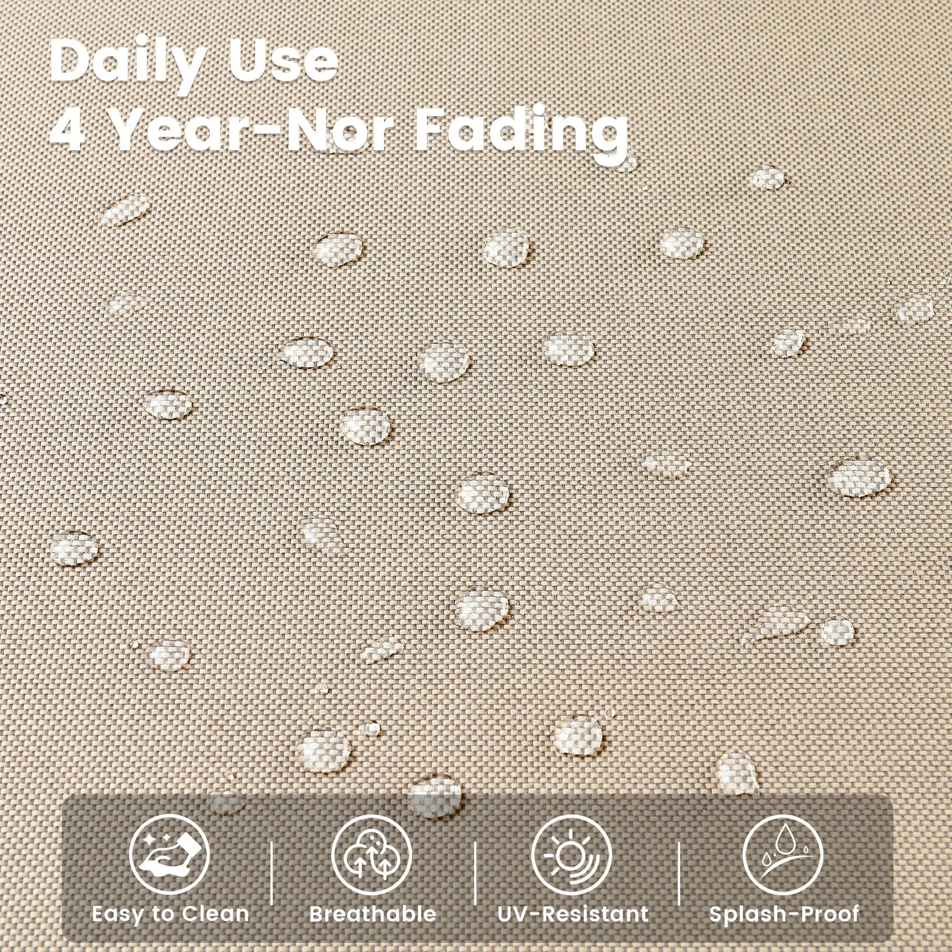 OVIOS 9 Pieces Outdoor Wicker Swivel Chair Set With Fire Table