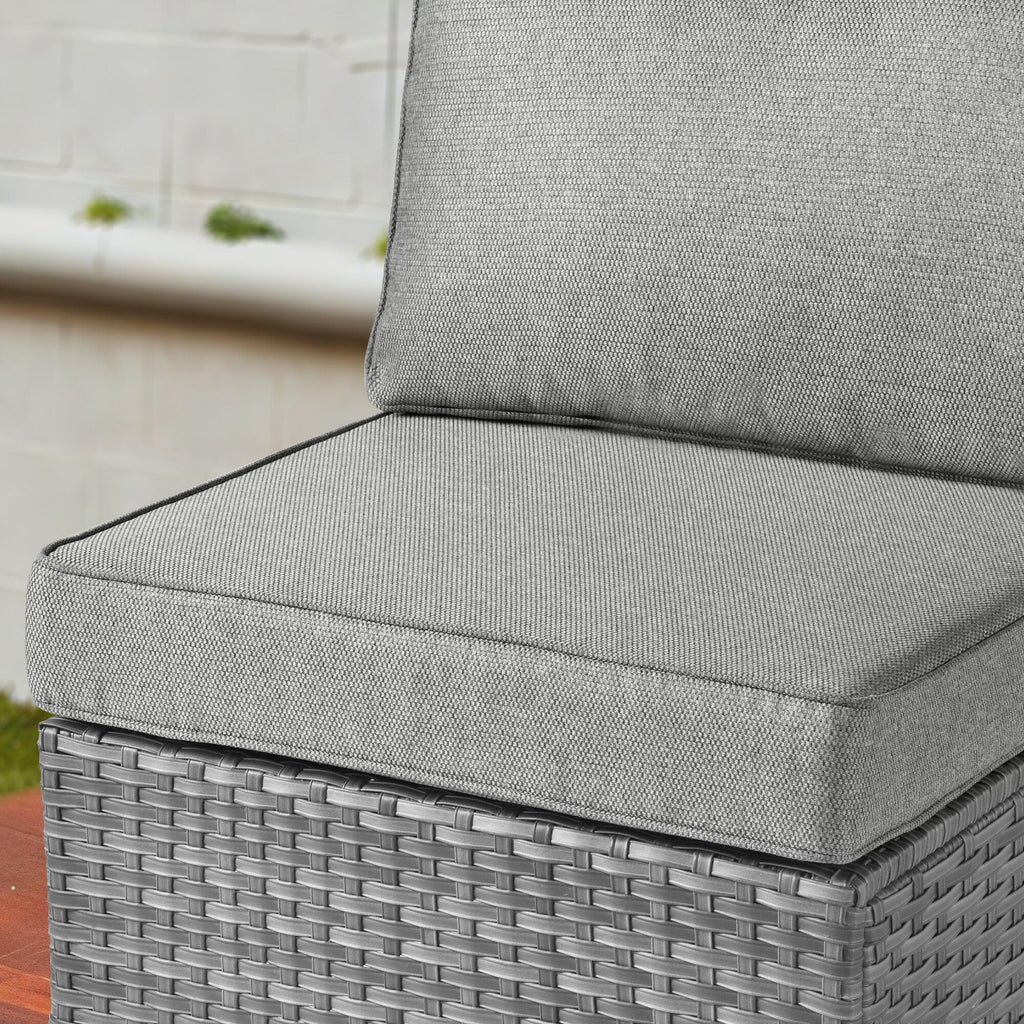 OVIOS Deep Seat Wicker 11-piece Sectional Set Swivel Chairs Fire Pit