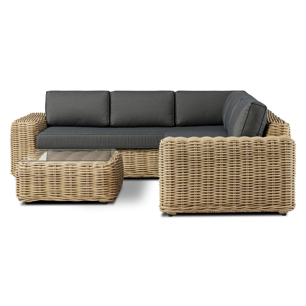 Poly & Bark Puglia Outdoor/Patio Corner Sectional Set with Coffee Table