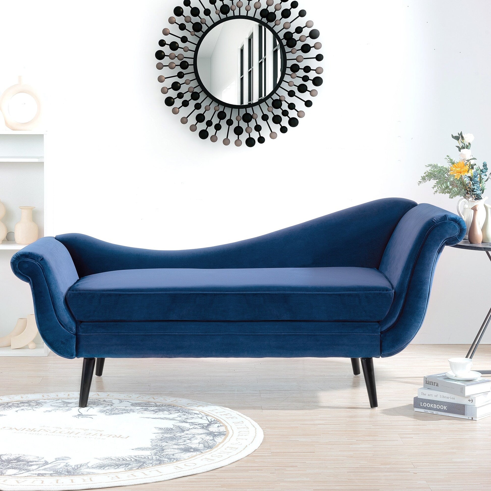 Vintage Chaise Lounge with Scroll Arms by Christopher Knight Home