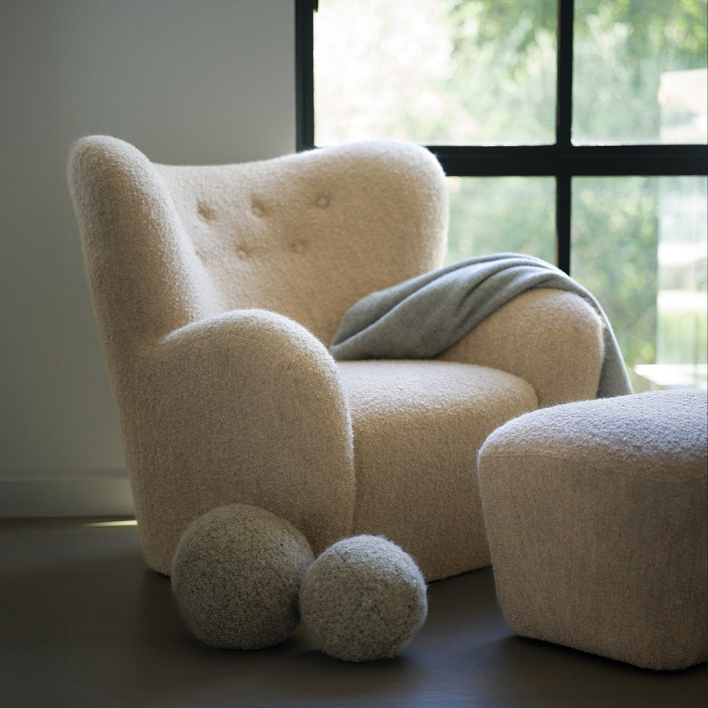 Papa Teddy Chair - White Boucle