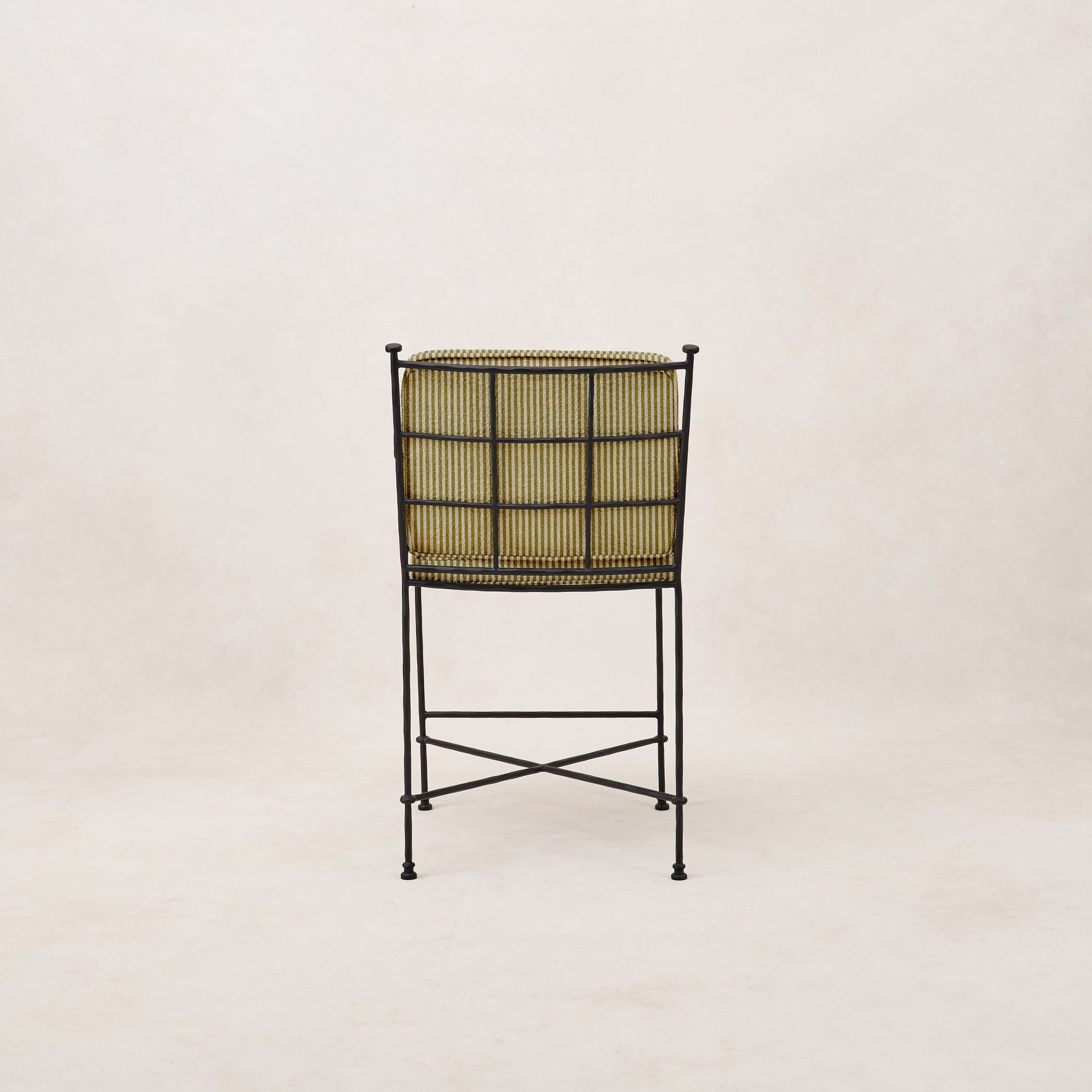 Provence Outdoor Counter Stool - Olive Striped