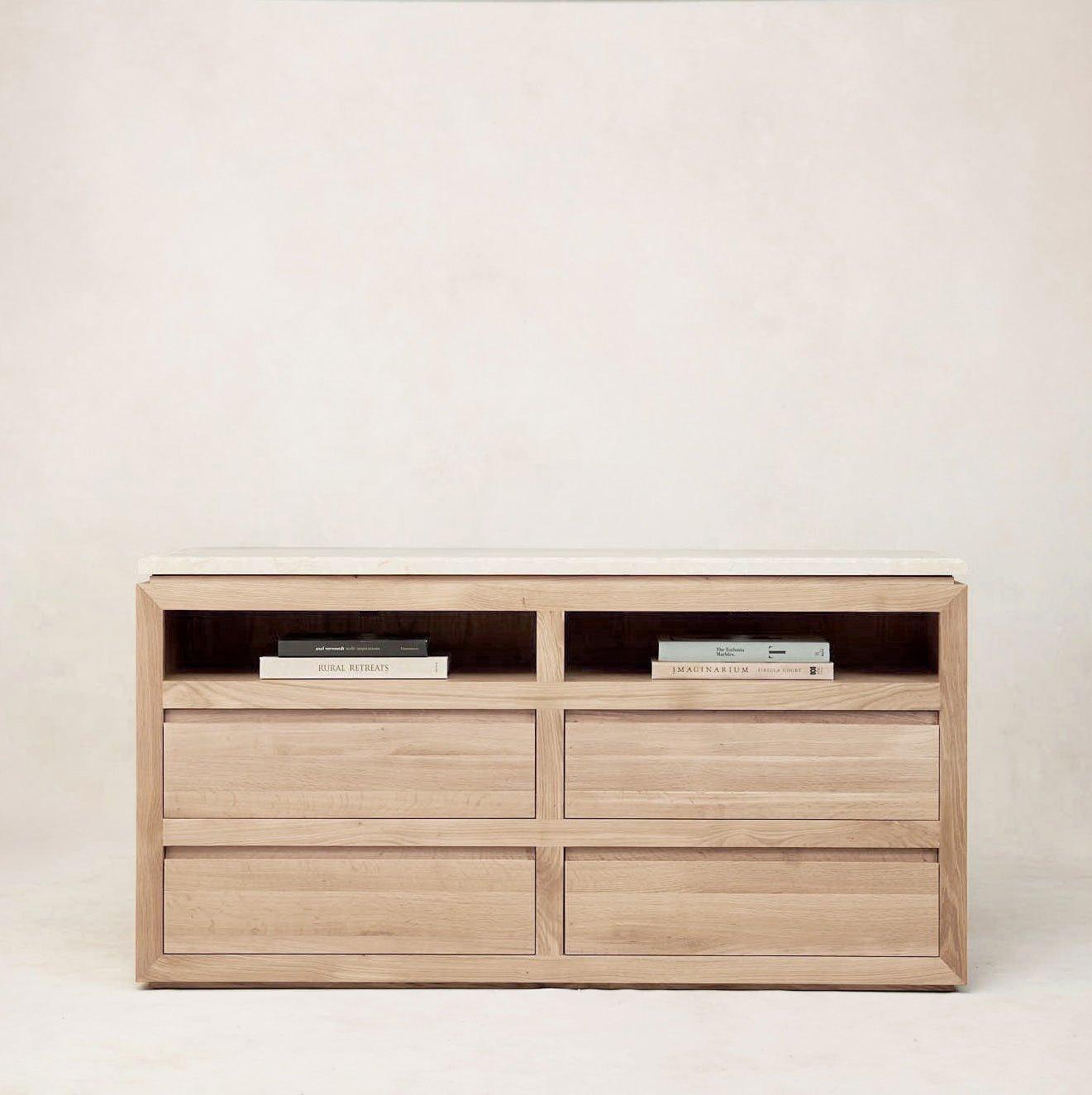 Sofita Marble Dresser - White Oak