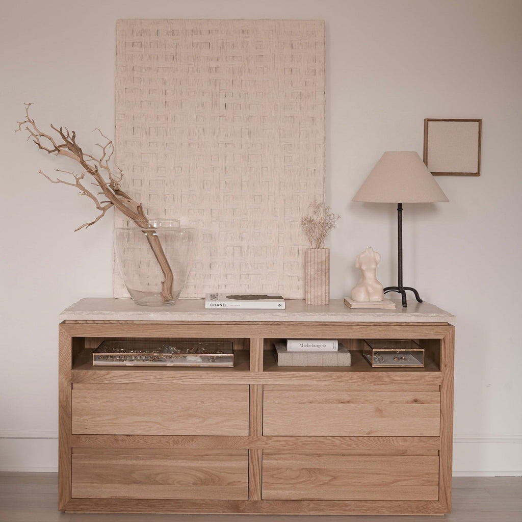 Sofita Marble Dresser - White Oak